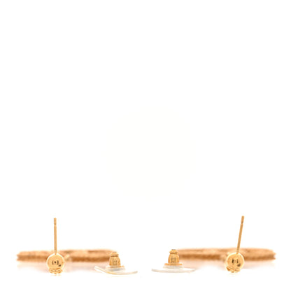 Chanel CC Drop Earrings Matte Gold 3 of 4