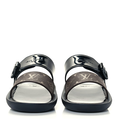 Louis Vuitton Monogram Sunbath Flat Mule Sandals 36 Black 3 of 11