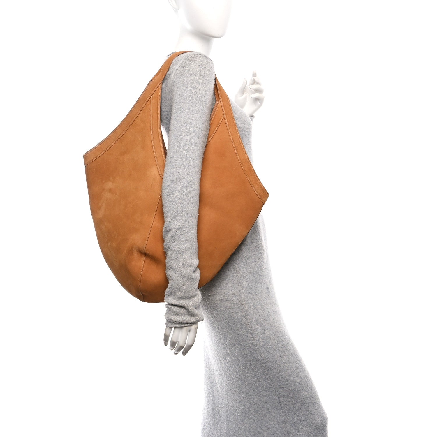 Mansur Gavriel Suede Soft M Hobo Caramel 2 of 11
