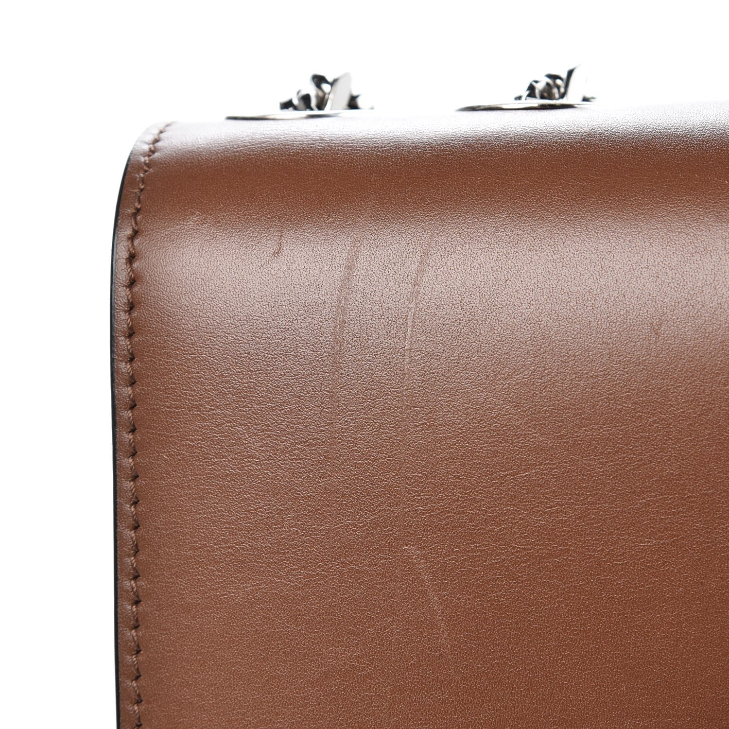 Marc Jacobs Calfskin Flap Shoulder Bag Brown 7 of 8