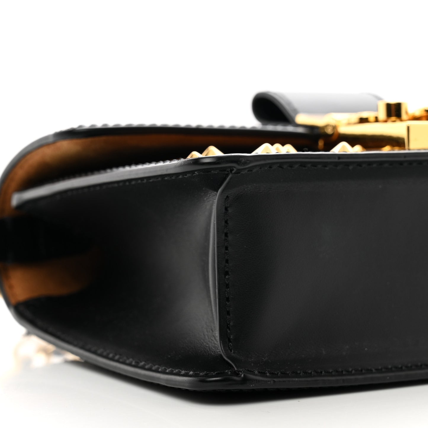 Visetos Monogram Studded Mini Tracy Crossbody Bag Cognac