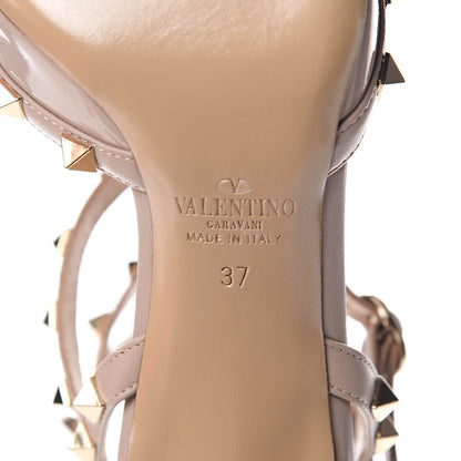 Valentino Garavani Patent Rockstud Ankle Strap 65mm Pumps 37 Poudre 6 of 9