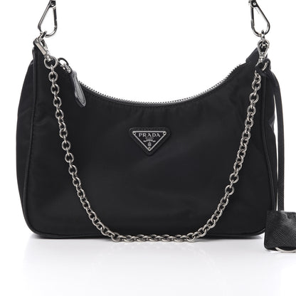 Prada Nylon Re-Edition 2005 Shoulder Bag Black 8 of 11