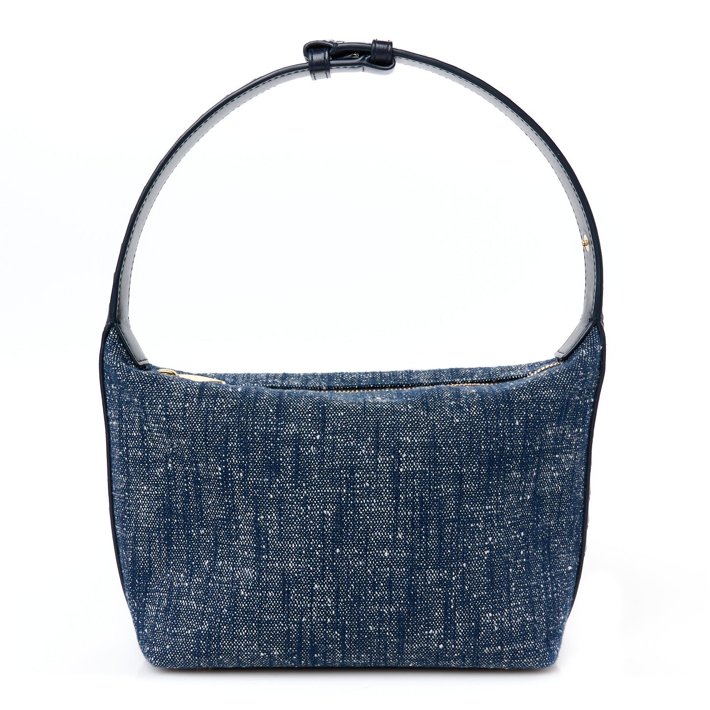 Denim Boucle Wallace Shoulder Bag Navy White Space