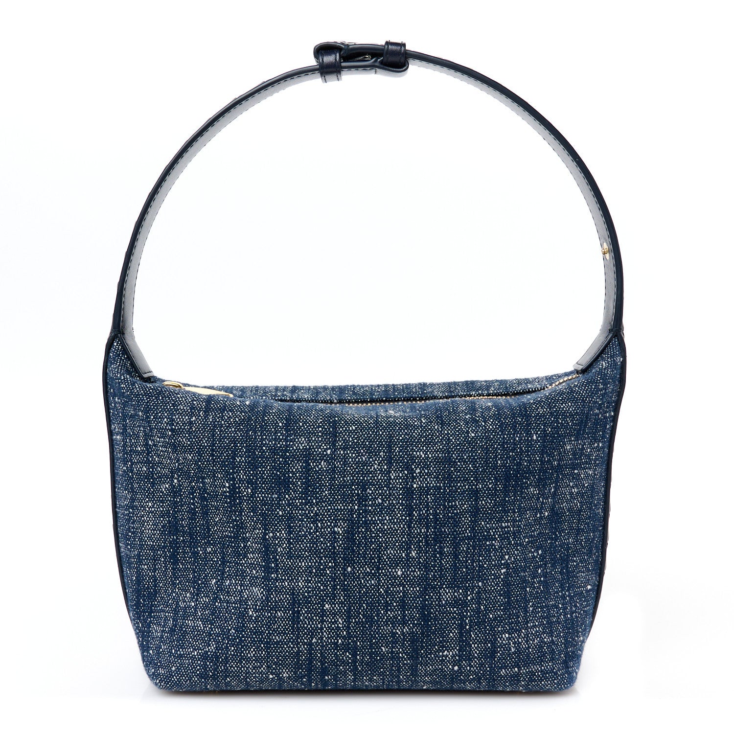 Bottega Veneta Denim Boucle Wallace Shoulder Bag Navy White Space 1 of 11