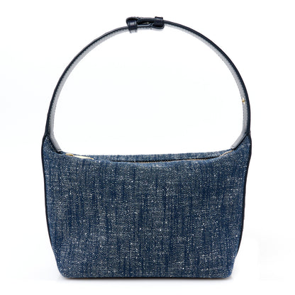 Bottega Veneta Denim Boucle Wallace Shoulder Bag Navy White Space 1 of 11