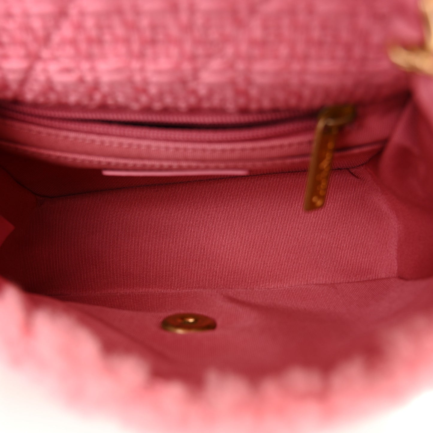 Shearling Tweed Quilted Mini Square Flap Bag Light Pink
