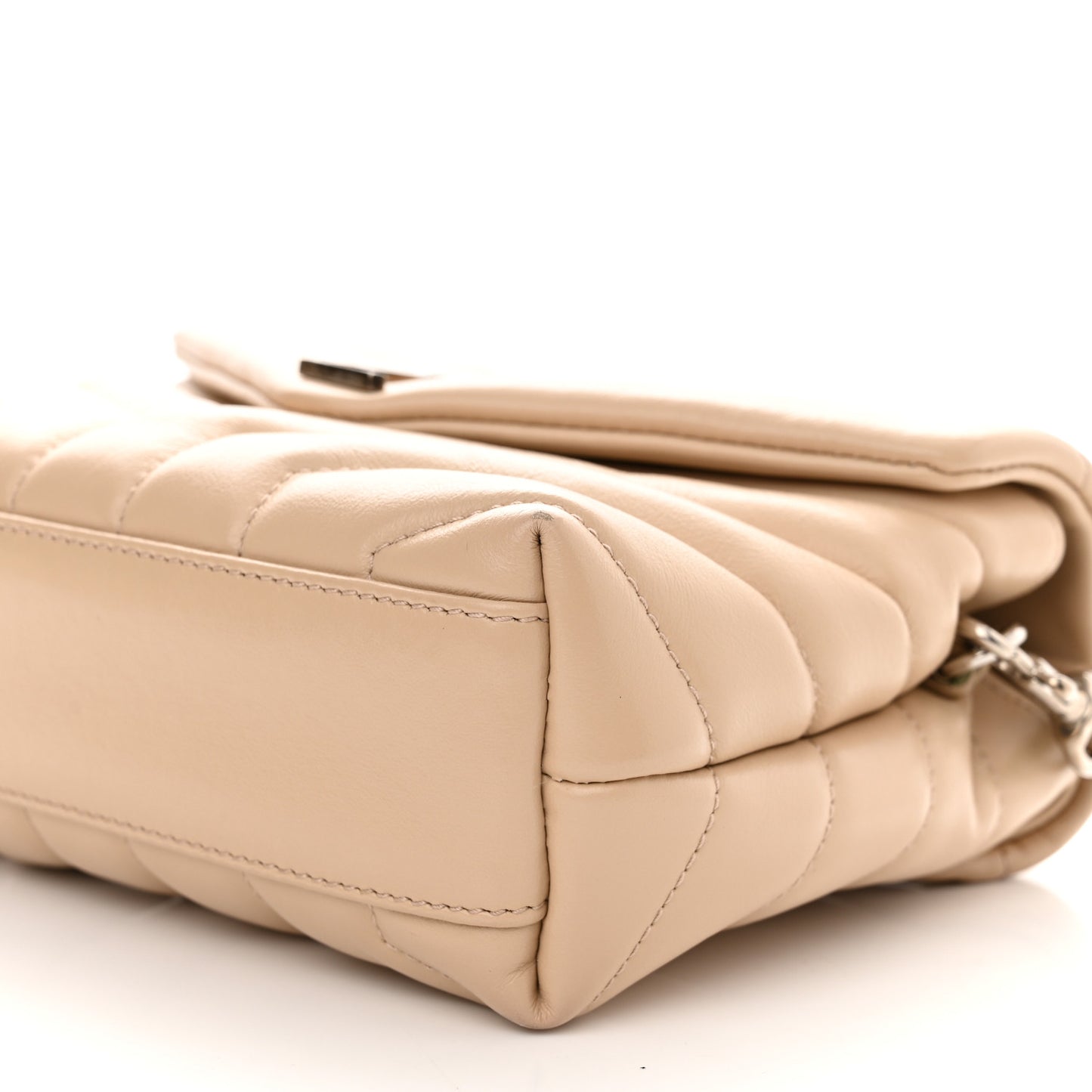 Calfskin Y Quilted Monogram Toy Loulou Crossbody Bag Nude Powder