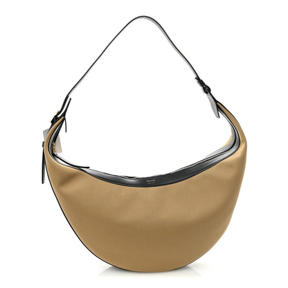 Khaite Canvas Calfskin August Hobo Beige 1 of 9