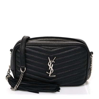 Saint Laurent Grain De Poudre Matelasse Monogram Mini Lou Camera Bag Black 1 of 10
