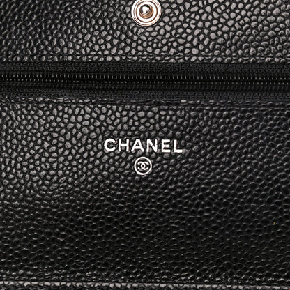 Chanel Caviar Quilted Wallet On Chain WOC Black 6 of 10