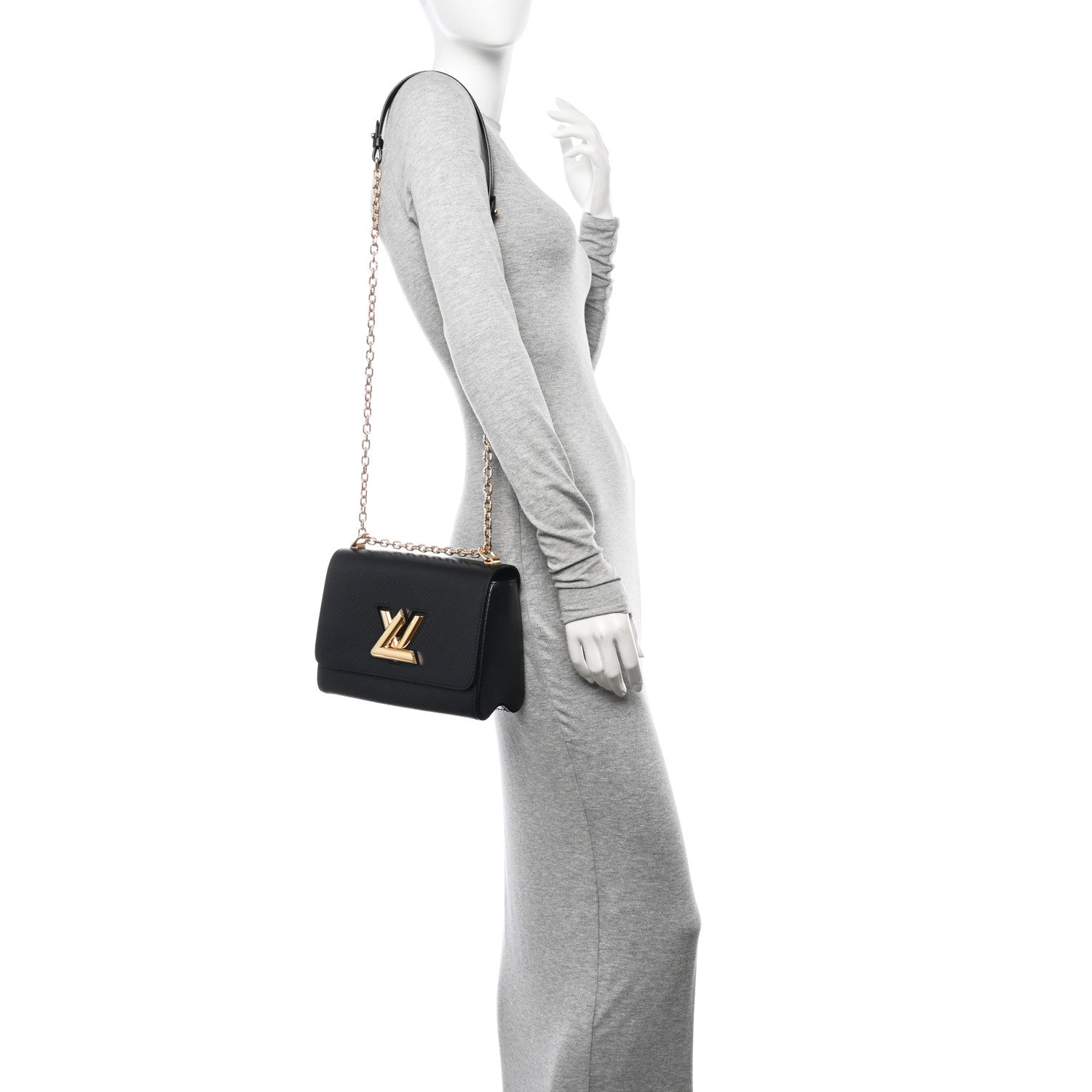 Louis Vuitton Epi Twist Shoulder Bag MM Black 2 of 13