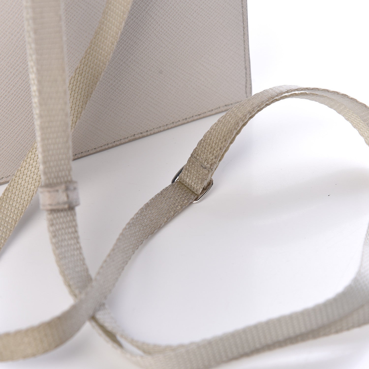 Prada Saffiano Mini Camera Crossbody Bag Talco 9 of 11