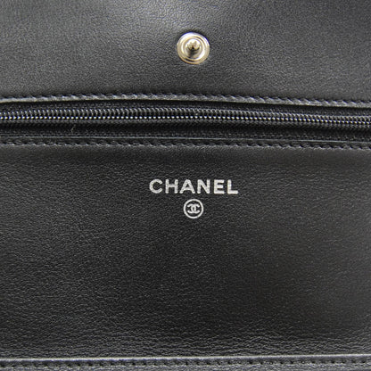 Chanel Patent Quilted Wallet On Chain Black 6 of 10