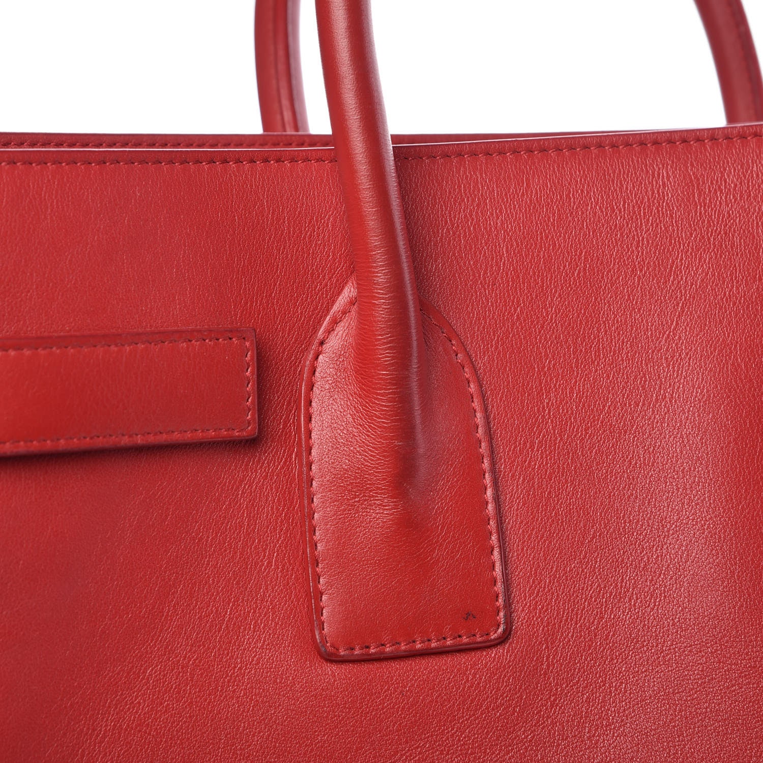 Saint Laurent Calfskin Small Sac De Jour Lipstick Red 12 of 18