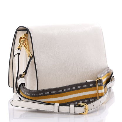 Prada Vitello Daino Flap Crossbody Bianco 2 of 8