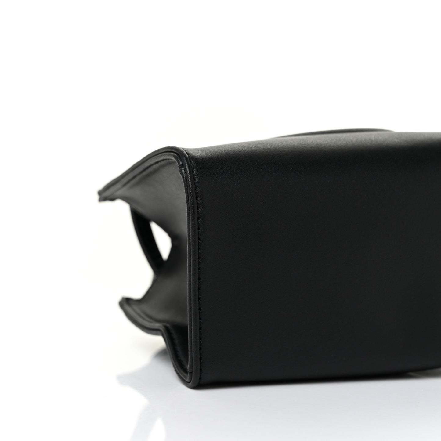 Vegan Leather Small Shopping Bag Black