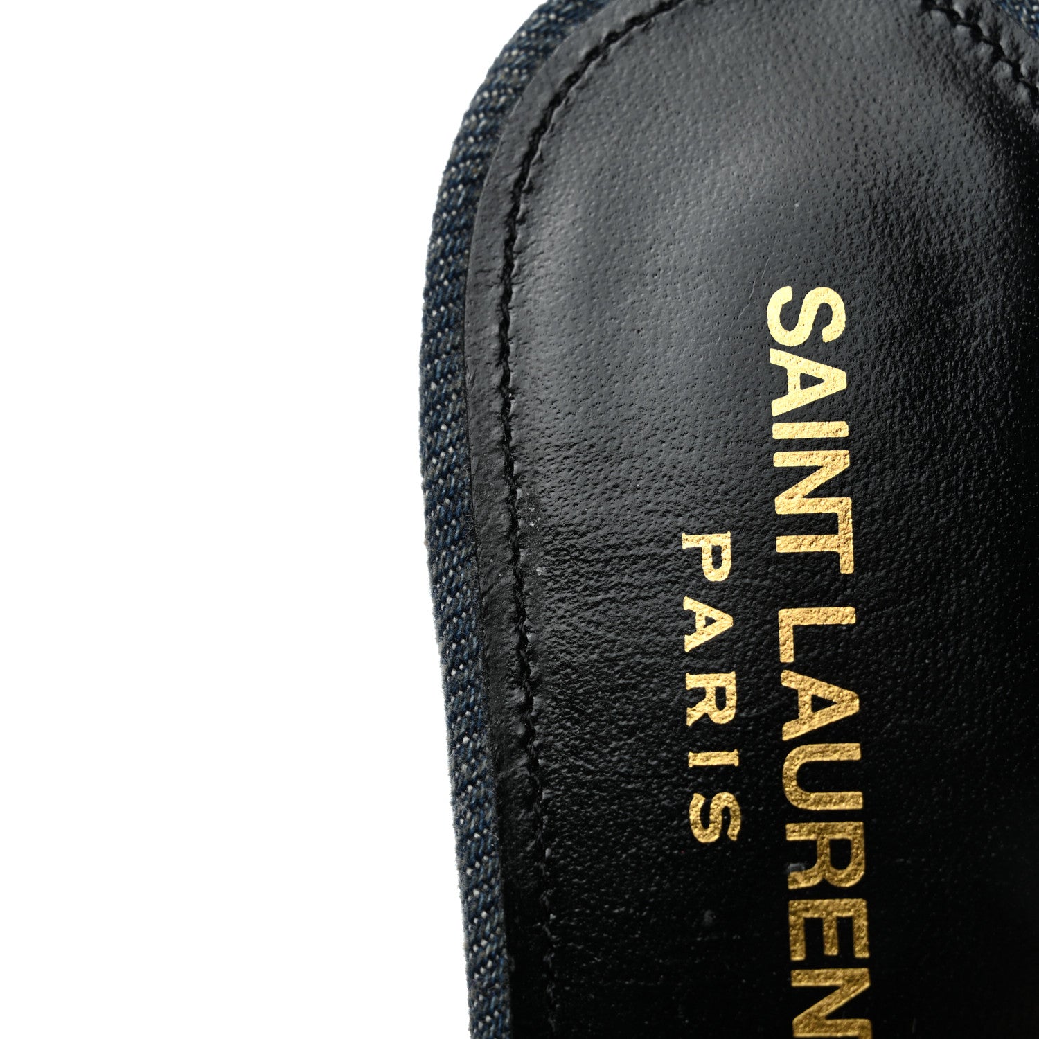 Saint Laurent Denim Tribute 05 Slide Sandals 35 Deep Navy Jeans 9 of 11