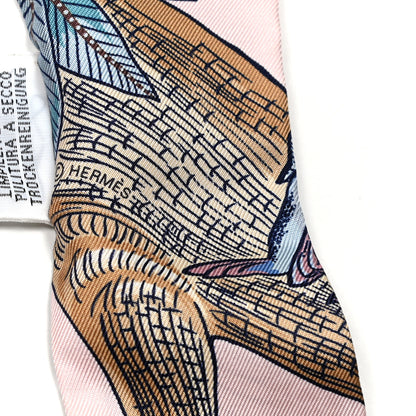 Hermes Silk Tree Of Song Twilly Rose Pale Turquoise 4 of 4