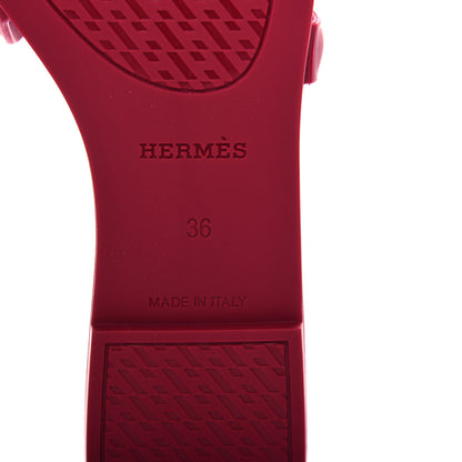 Hermes Rubber Aloha Sandals 36 Rose Baie 9 of 11