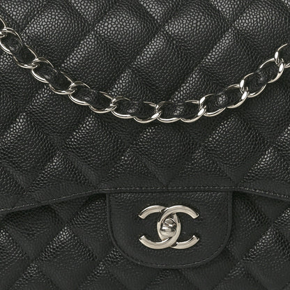 Chanel Caviar Quilted Jumbo Double Flap Black 8 of 11