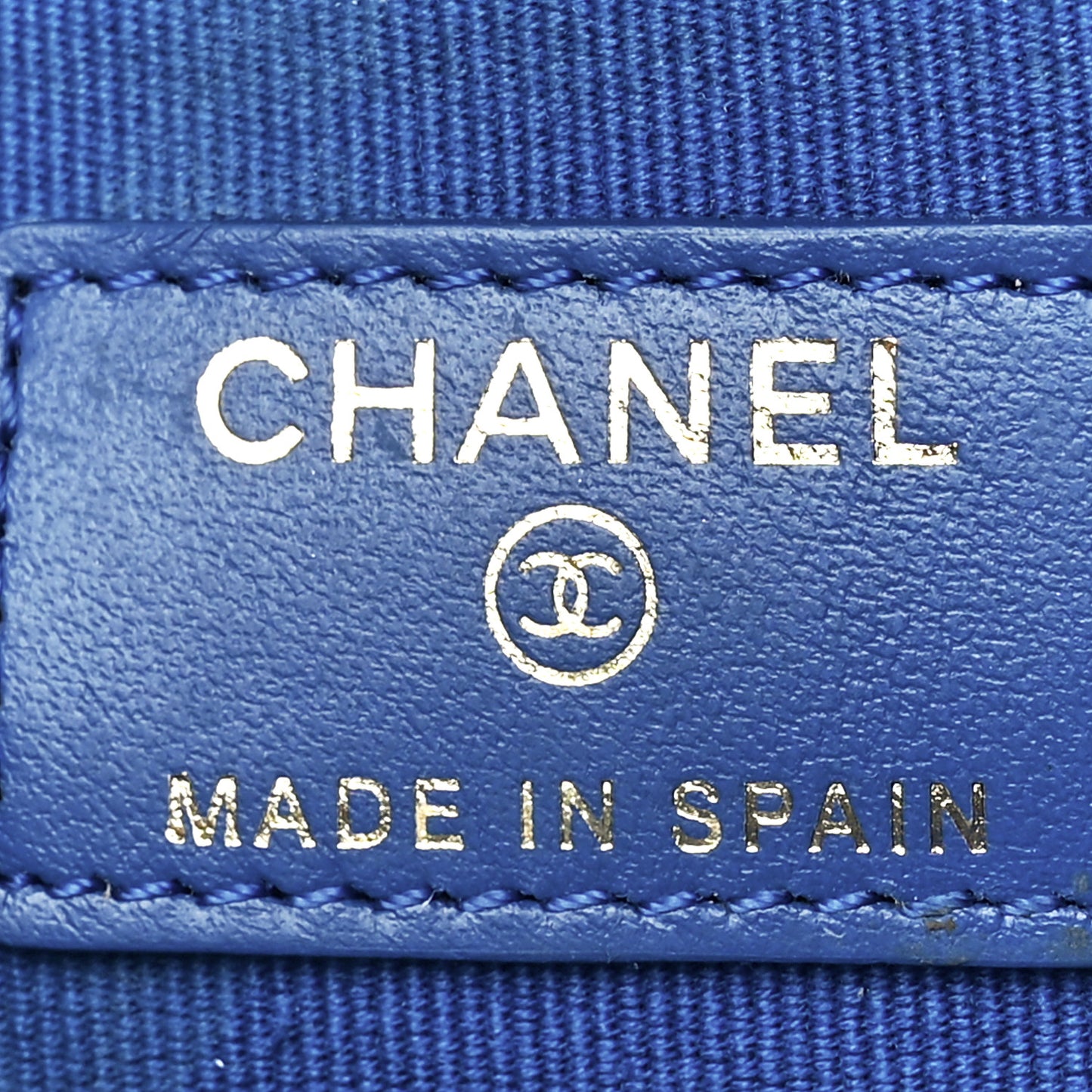 Lambskin Quilted Chanel 19 Zip Around Coin Purse Wallet Dark Blue