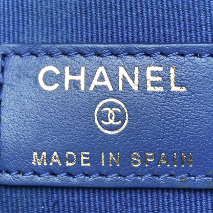 Chanel Lambskin Quilted Chanel 19 Zip Around Coin Purse Wallet Dark Blue 6 of 13