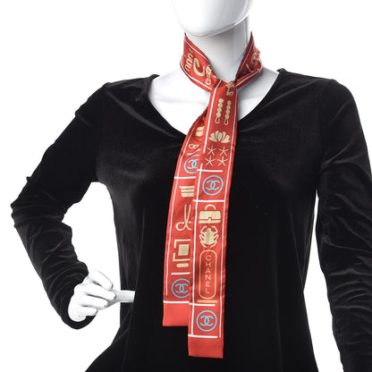 Chanel Silk CC Slim Bandeau Scarf Multicolor 2 of 4