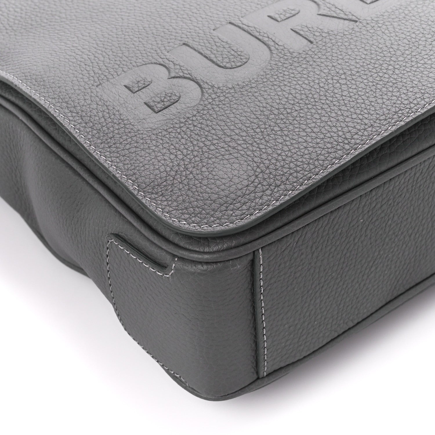 Burberry Calfskin Logo Messenger Charcoal Grey 11 of 16
