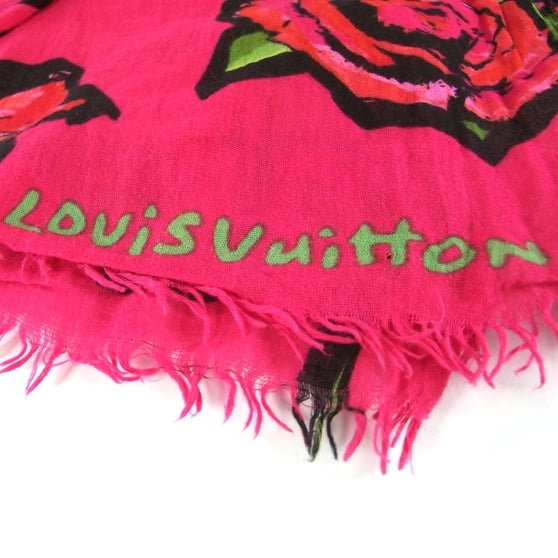 Louis Vuitton Monogram Roses Cashmere/Silk Scarf 6 of 8