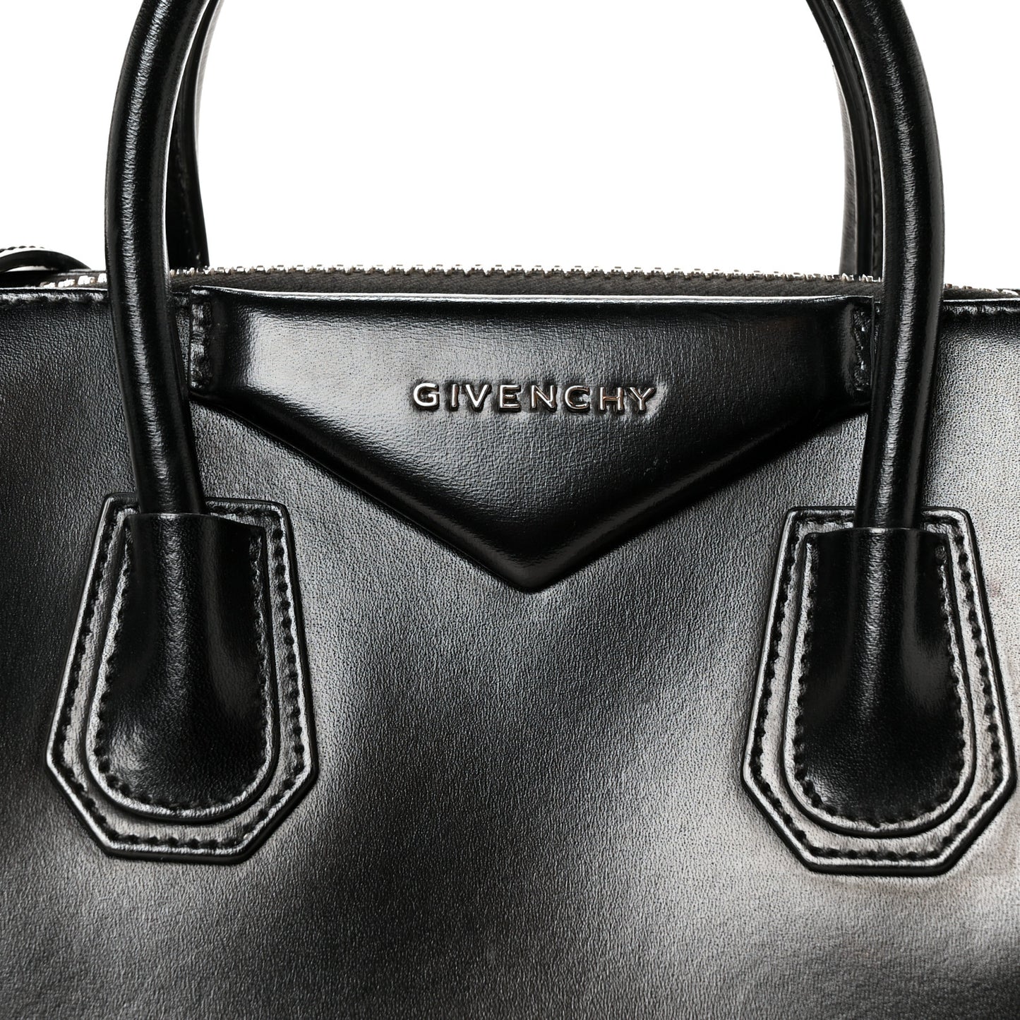 Shiny Lord Calfskin Small Antigona Black