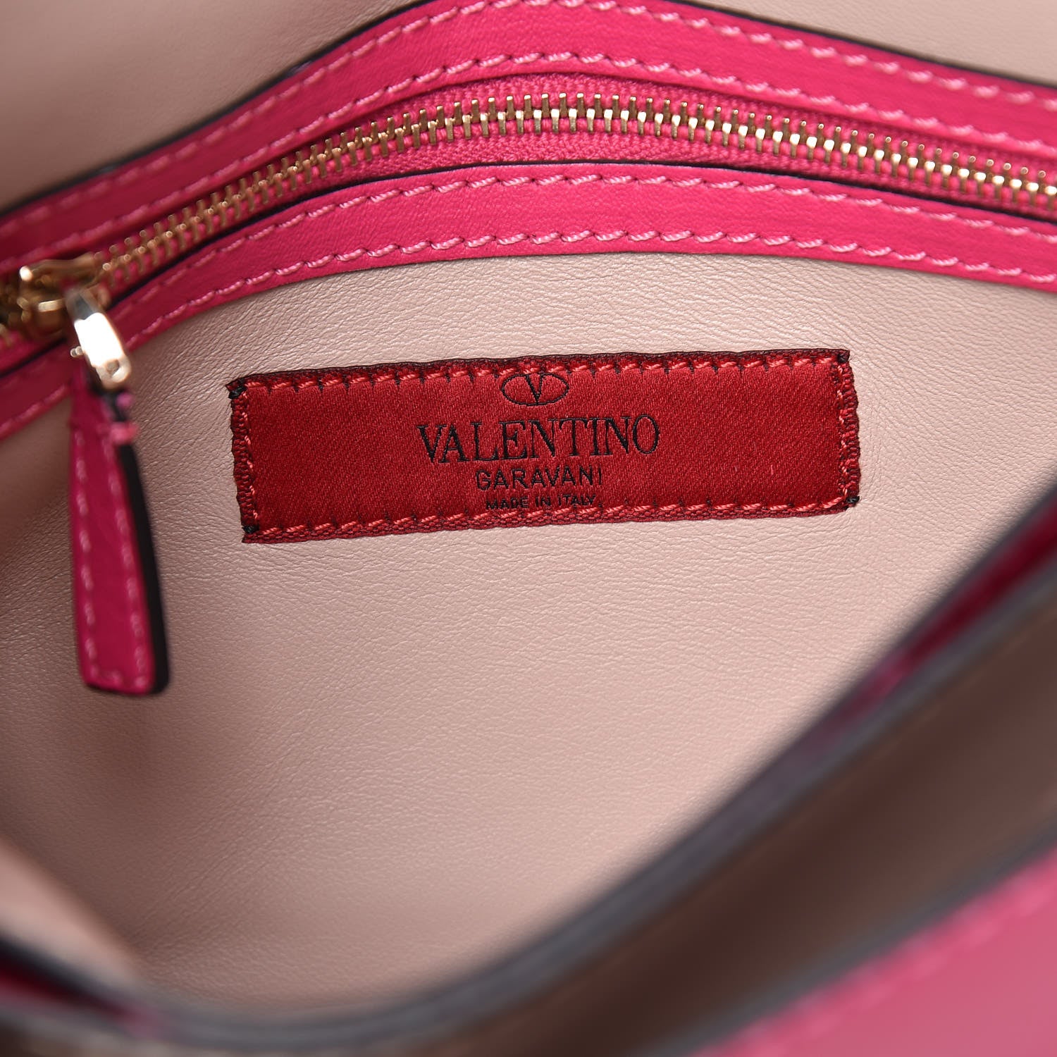 Valentino Garavani Nappa Rockstud Wristlet Clutch Pop Fuxia 6 of 11