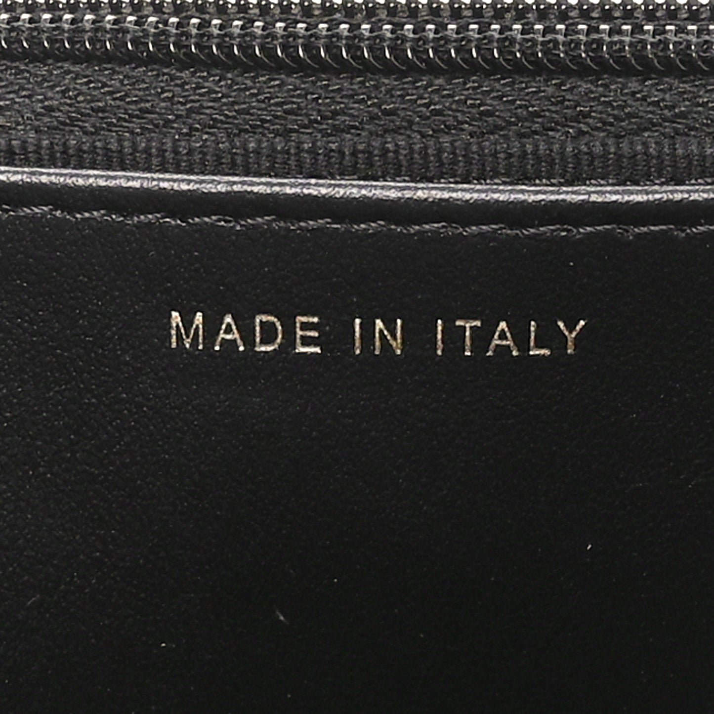 Shiny Aged Calfskin Enamel Logo Quilted Wallet On Chain WOC Black