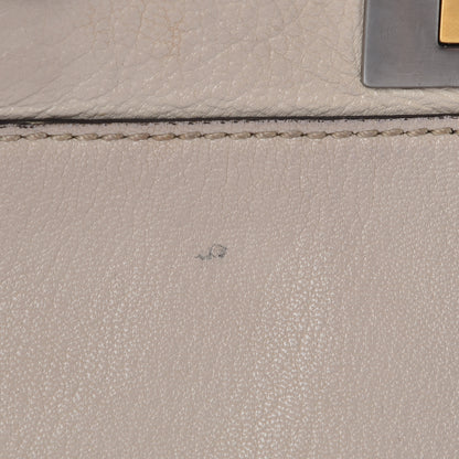 Fendi Goatskin Elaphe Large Peekaboo Iconic Satchel Latte Natural 18 of 21