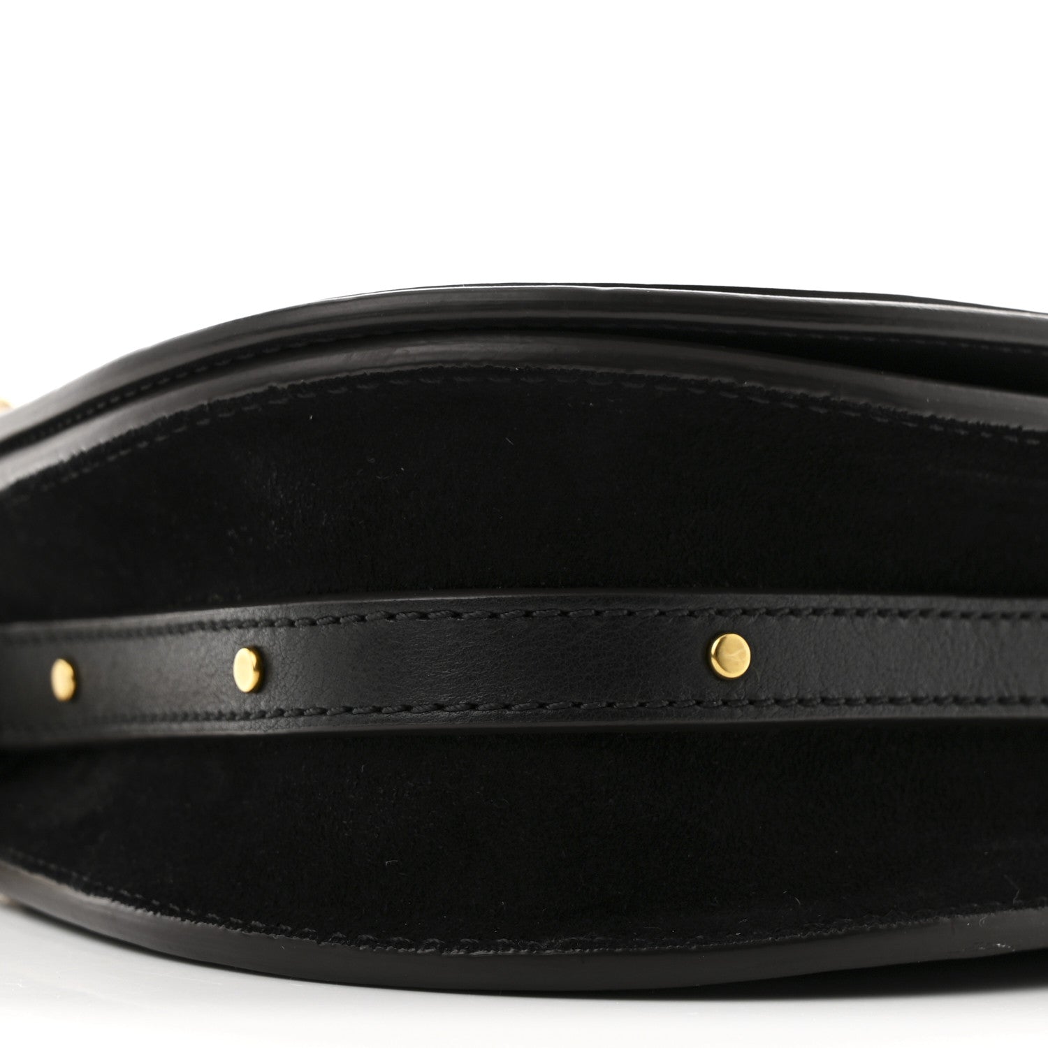 Chloe Calfskin Suede Small Nile Bracelet Bag Black 9 of 10