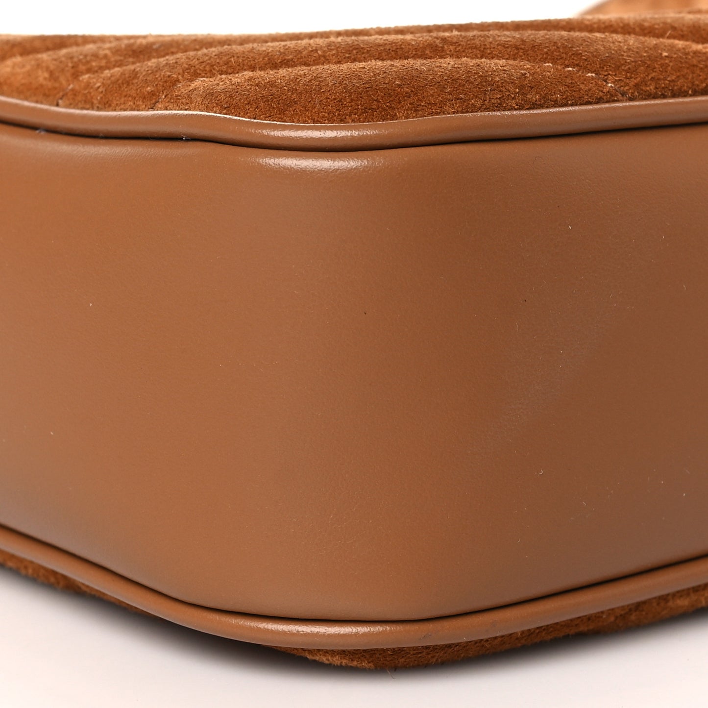 Suede Matelasse Monogram Lou Camera Bag Cinnamon