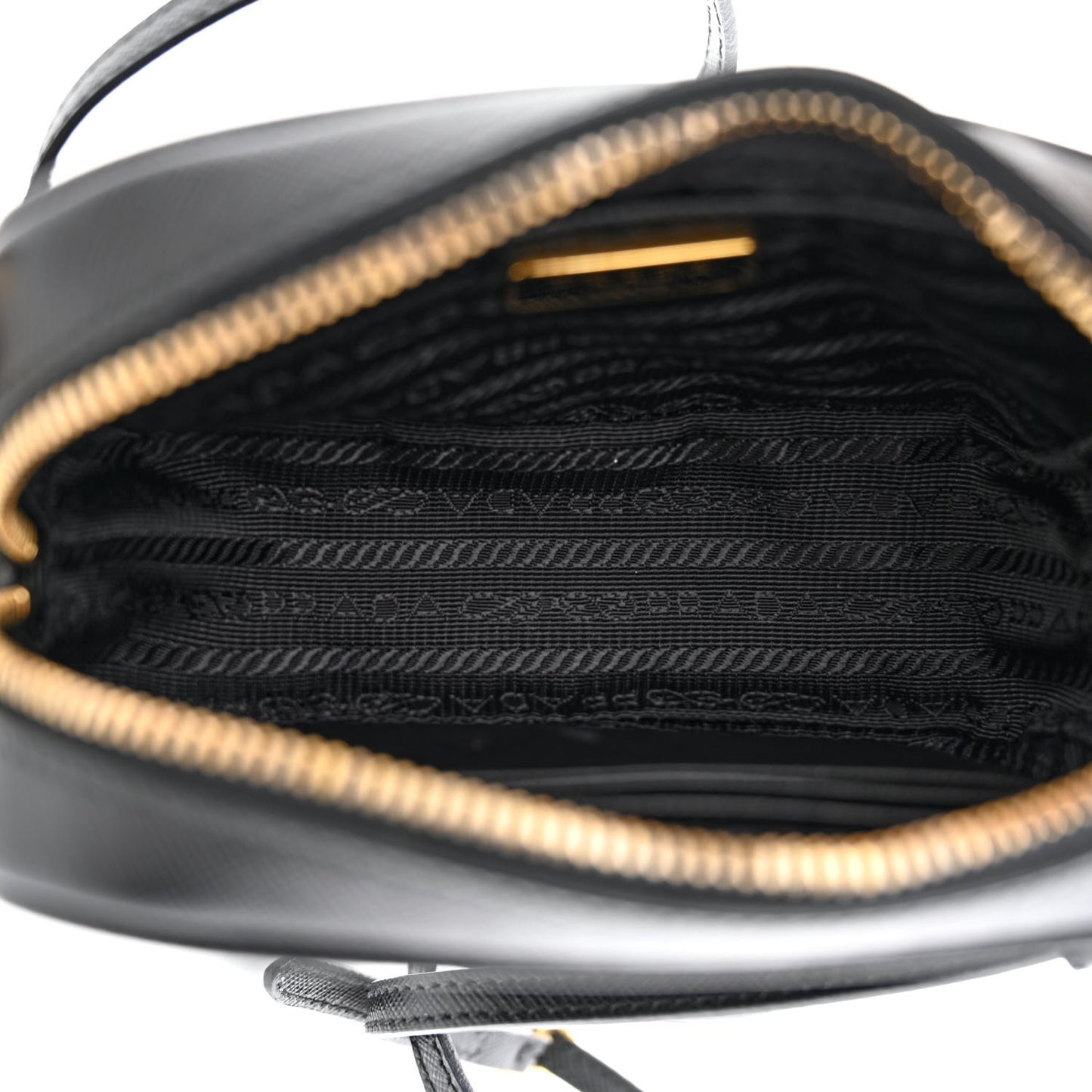 Saffiano Mini Camera Crossbody Bag Black