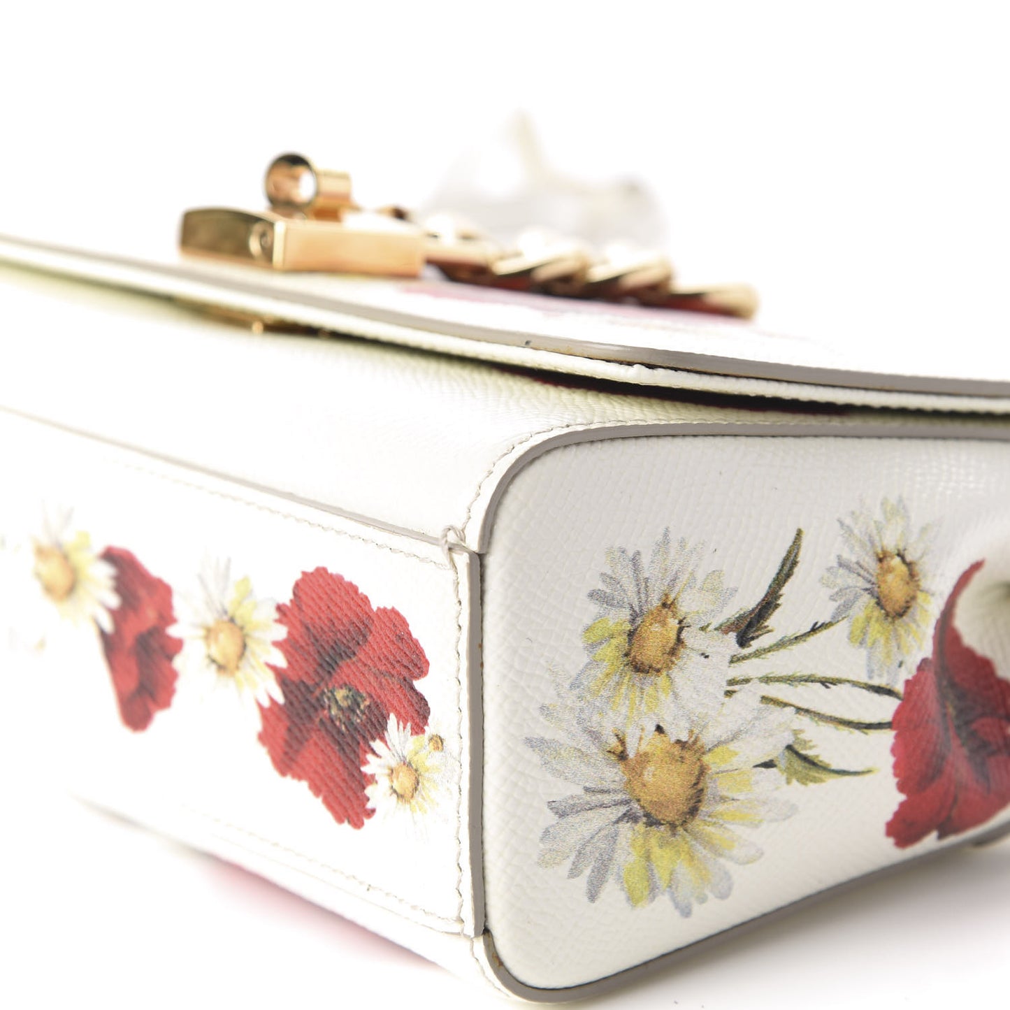 Dauphine Floral Print Crossbody Bag White Multicolor