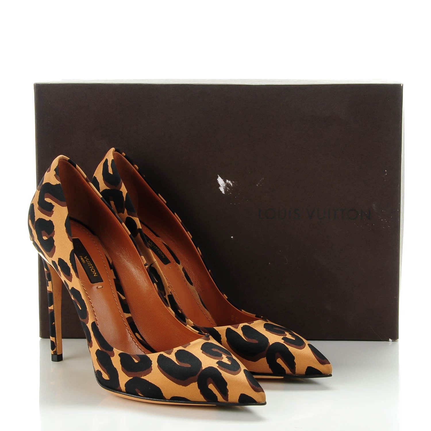Louis Vuitton Silk Leopard Print Eyeline Pumps 37 5 of 8