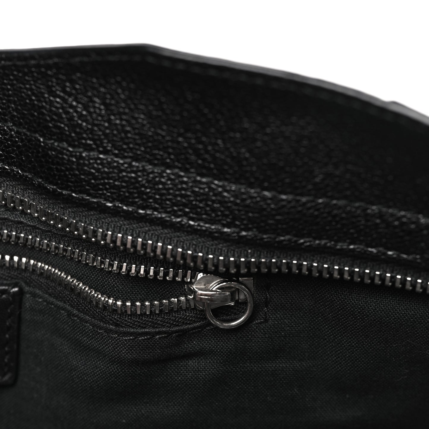 Chevre Silver Metallic Edge Hardware City Black