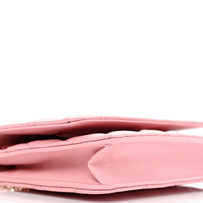 Chanel Caviar Quilted Wallet On Chain WOC Light Pink 10 of 12