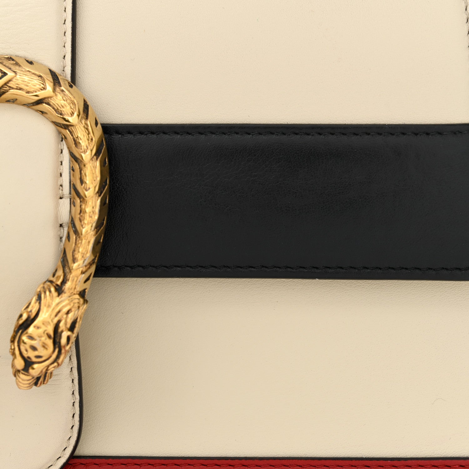 Gucci Calfskin Bamboo Web Medium Dionysus Top Handle Bag White Blue Hibiscus Red 16 of 16