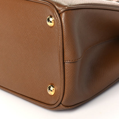 Prada Saffiano Small Galleria Double Zip Tote Caramel 11 of 11