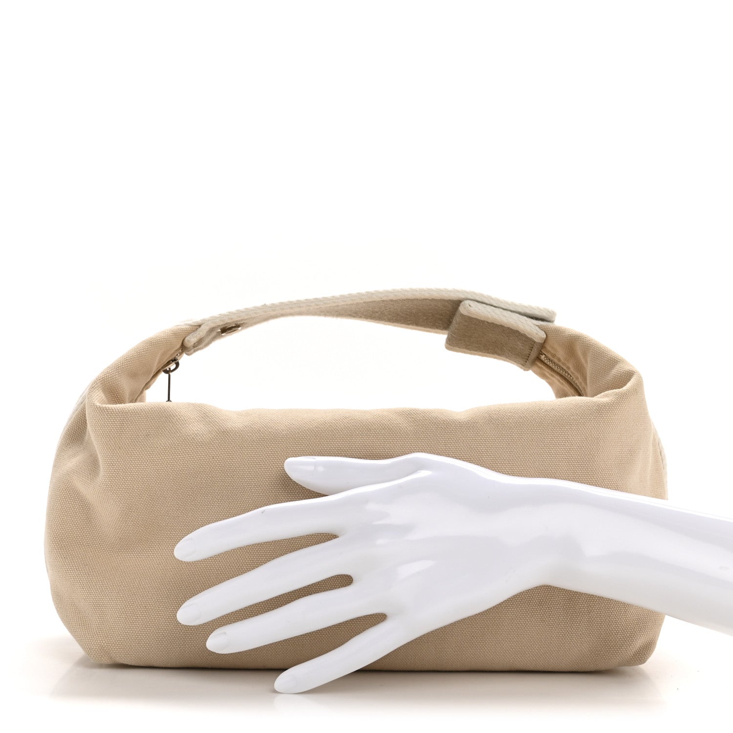 Hermes Canvas Large Bride-A-Brac Pouch Natural 2 of 9
