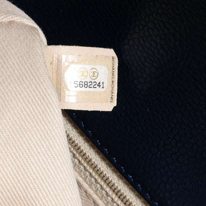 Chanel Caviar Timeless Medium Flap Navy 7 of 8
