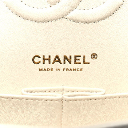 Chanel Caviar Quilted Medium Double Flap White 7 of 12