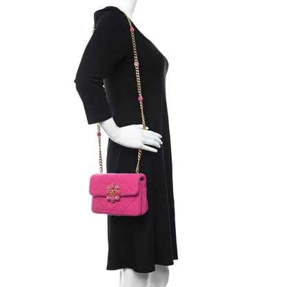 Chanel Cashmere Tweed Quilted Mini Bijoux Flap Fuchsia 3 of 12