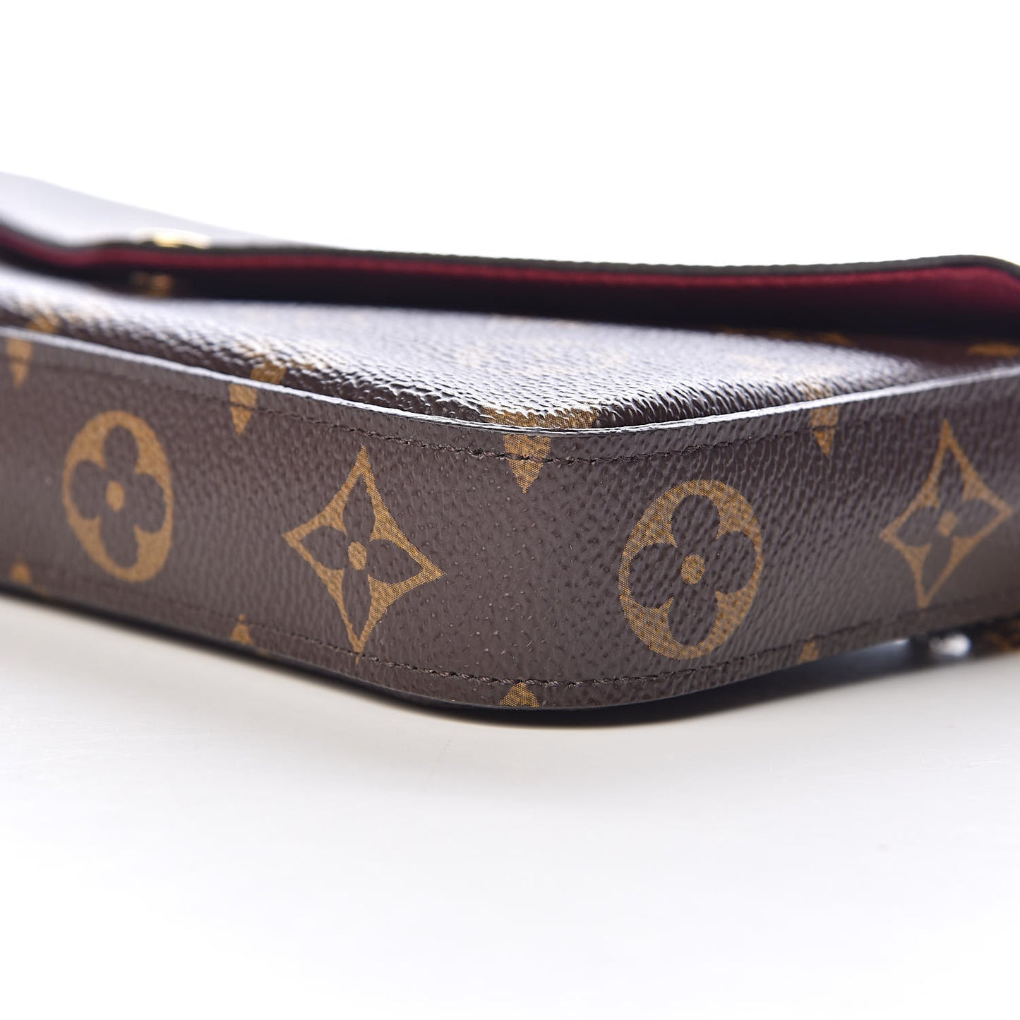Monogram Pochette Felicie Chain Wallet Fuchsia