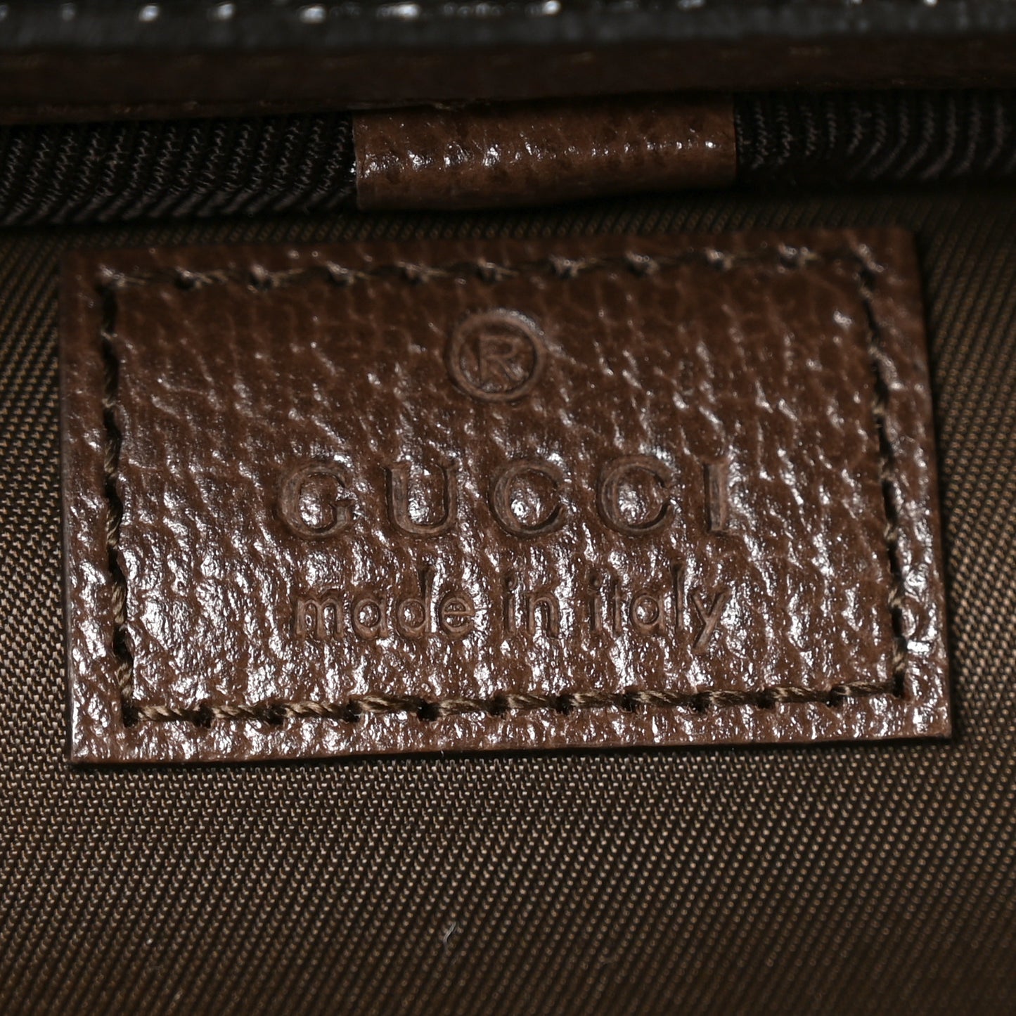 GG Supreme Monogram Textured Calfskin Web Ophidia Vanity Cosmetic Case Beige Ebony New Acero