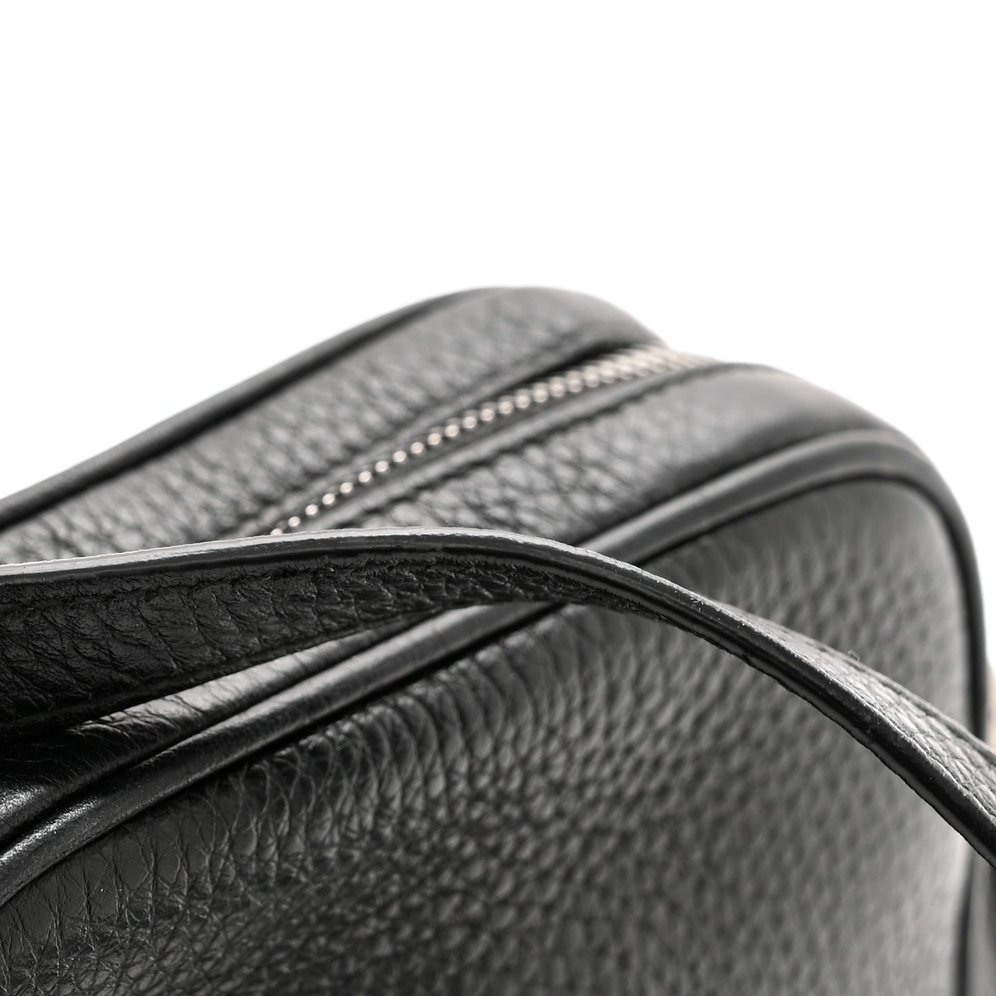 Pebbled Calfskin Children's Mini Soho Disco Messenger Bag Black